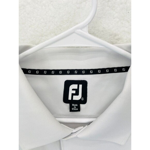 FootJoy Golf Polo Shirt Men’s Size XL White Performance Short Sleeve Logo - Picture 2 of 8